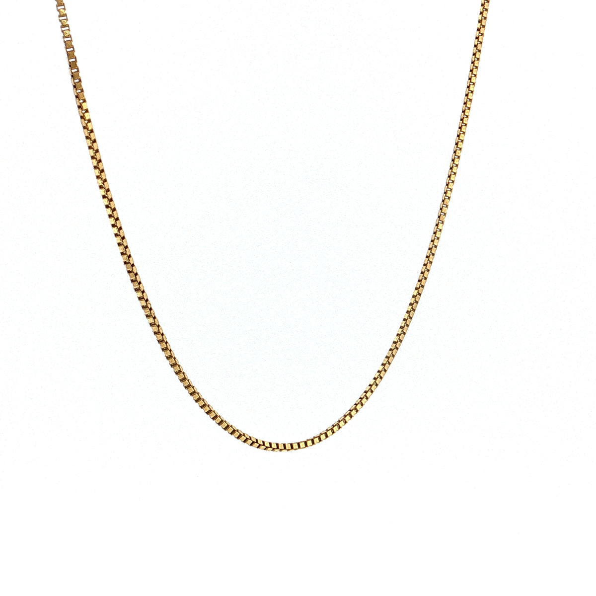 26" Box Chain Necklace 18k Yellow Gold