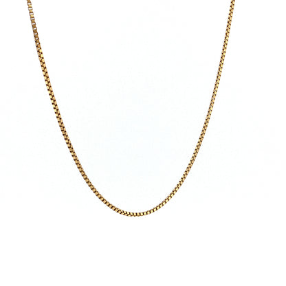 26" Box Chain Necklace 18k Yellow Gold