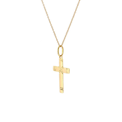 Cross Pendant Necklace 18k Yellow Gold