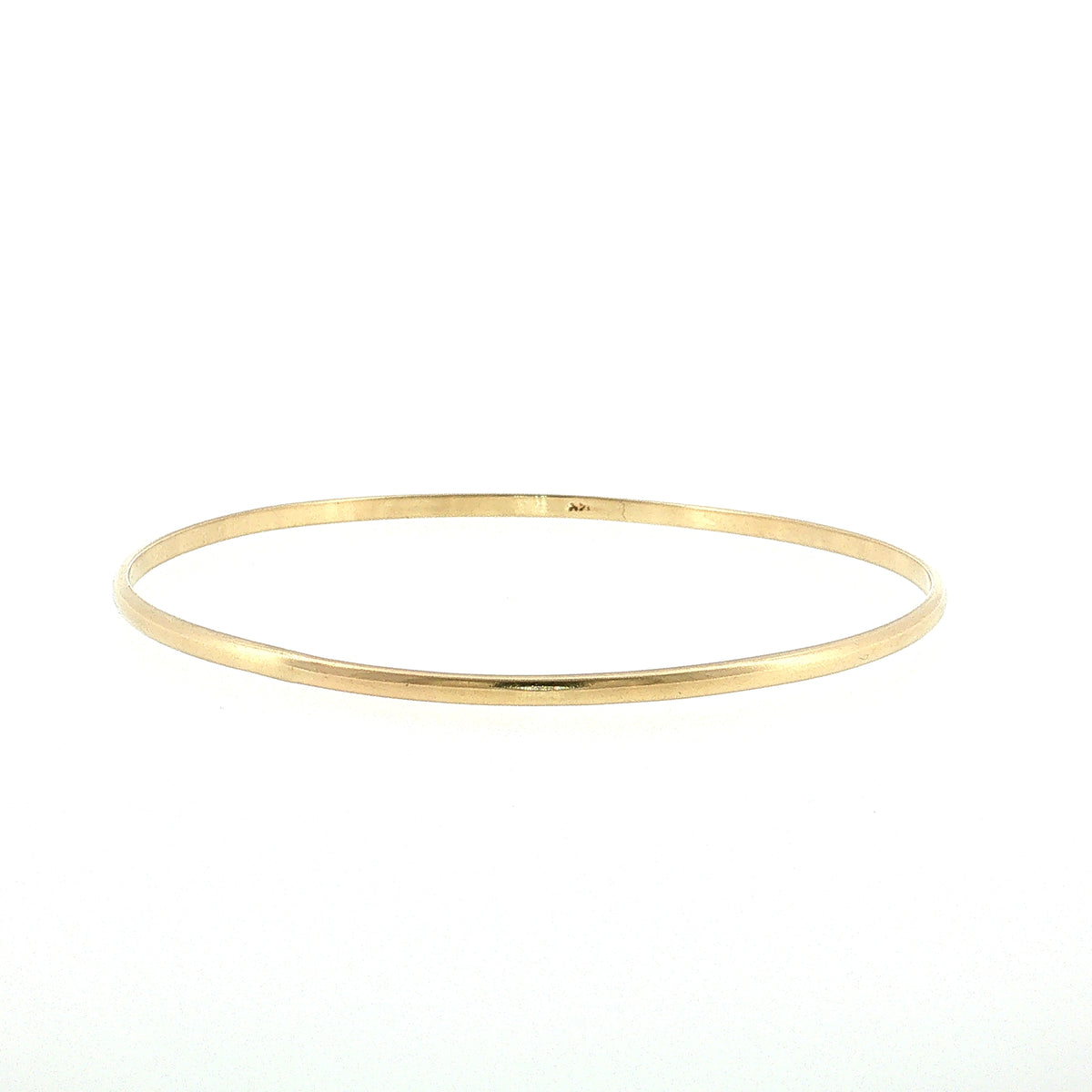 Classic Round Bangle Bracelet 14k Rose Gold