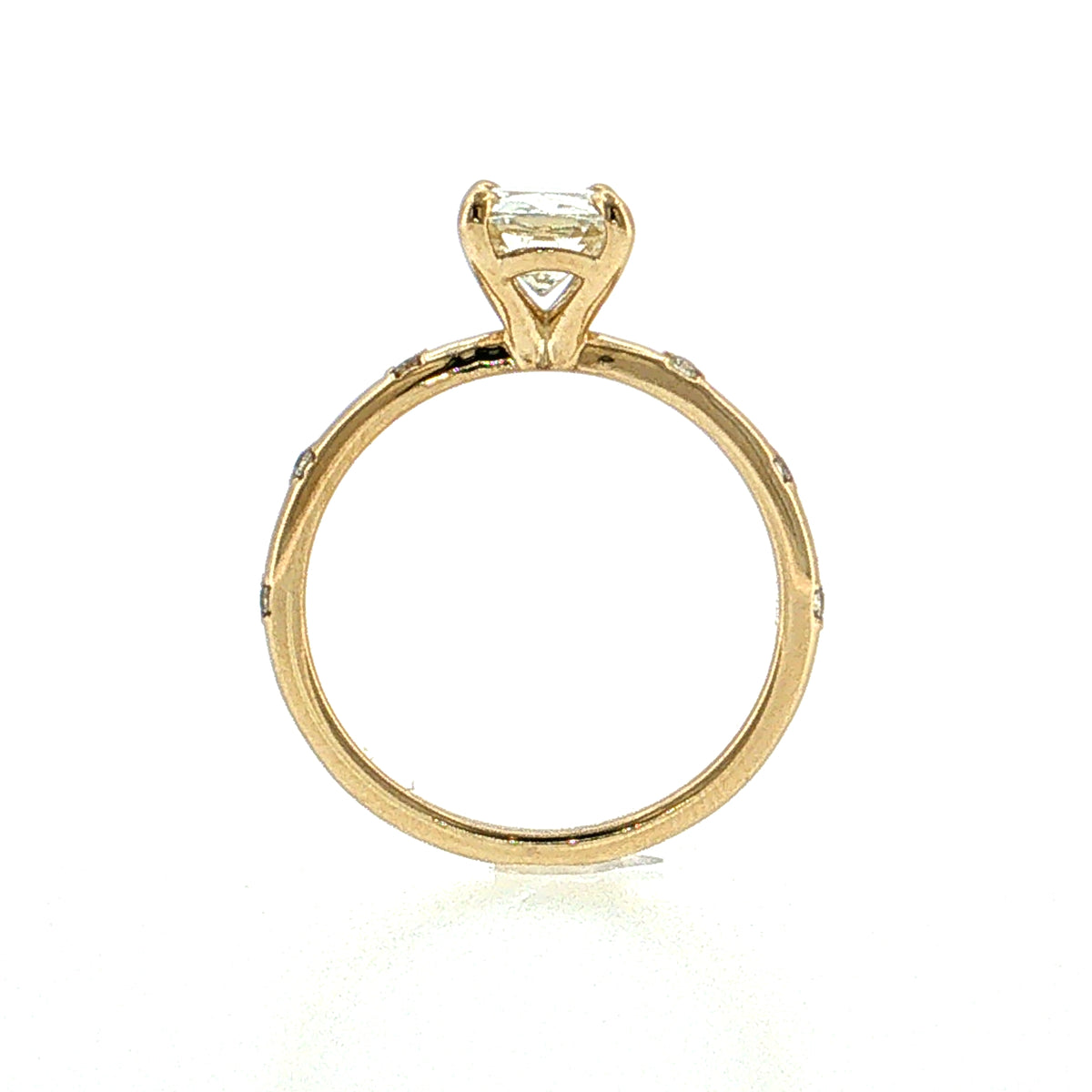 1.60 Elongated Old Mine Cushion Diamond Engagement Ring 14k