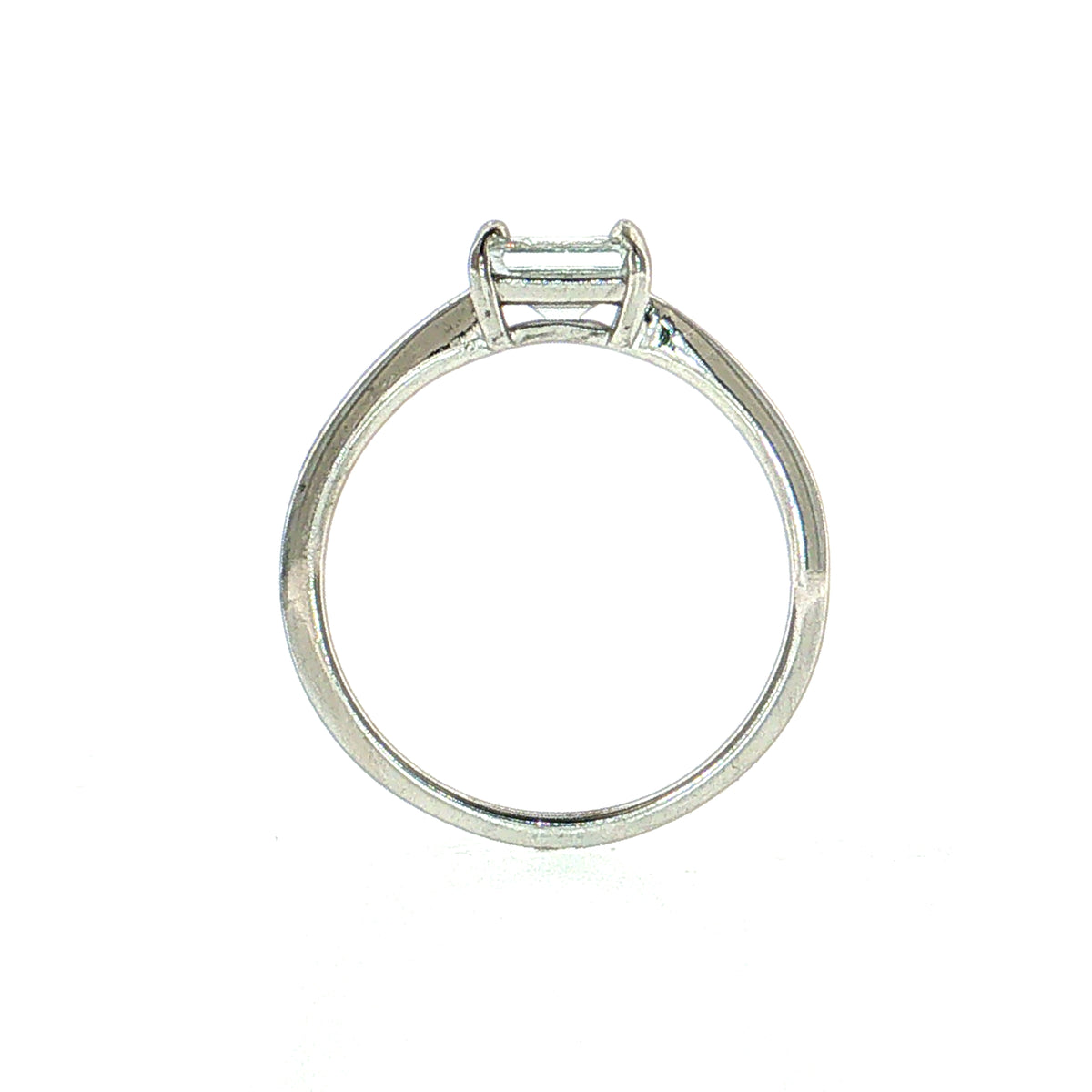 .71 Emerald Cut Diamond Engagement Ring 14k White Gold