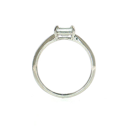 .71 Emerald Cut Diamond Engagement Ring 14k White Gold