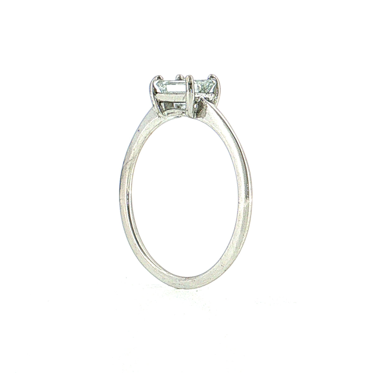 .71 Emerald Cut Diamond Engagement Ring 14k White Gold