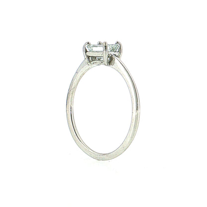 .71 Emerald Cut Diamond Engagement Ring 14k White Gold