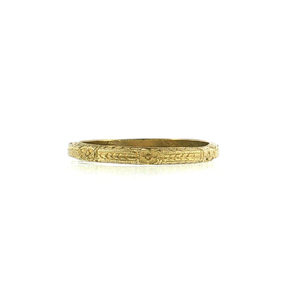 Antique Art Deco Orange Blossom Men's Wedding Band 18k