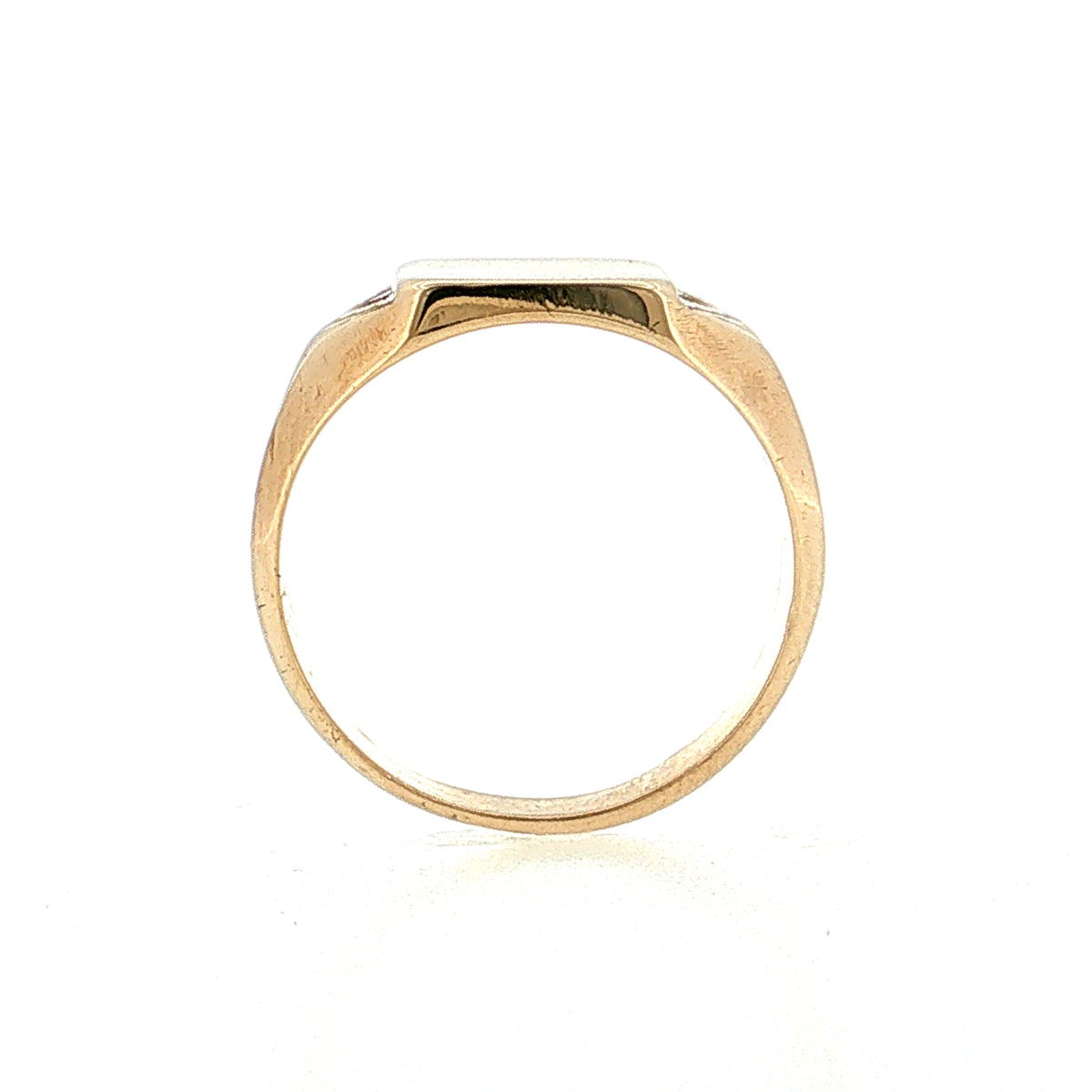 Antique Victorian Engraved Signet Ring 10k Yellow Gold