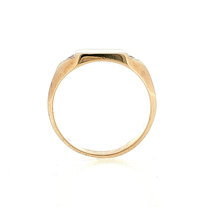 Antique Victorian Engraved Signet Ring 10k Yellow Gold