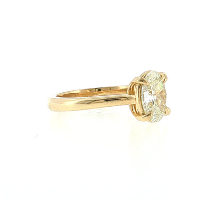 1.76 GIA Oval Diamond Engagement Ring 14k