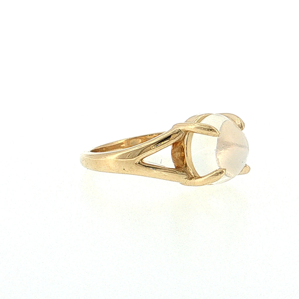 Cabochon Moonstone Cocktail Ring 14k Rose Gold