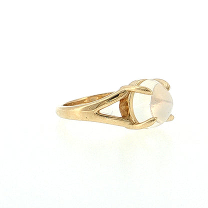 Cabochon Moonstone Cocktail Ring 14k Rose Gold