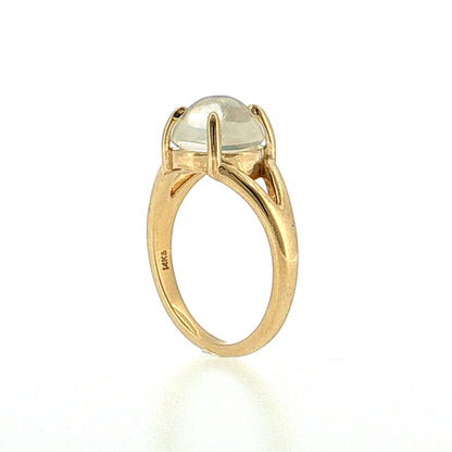 Cabochon Moonstone Cocktail Ring 14k Rose Gold