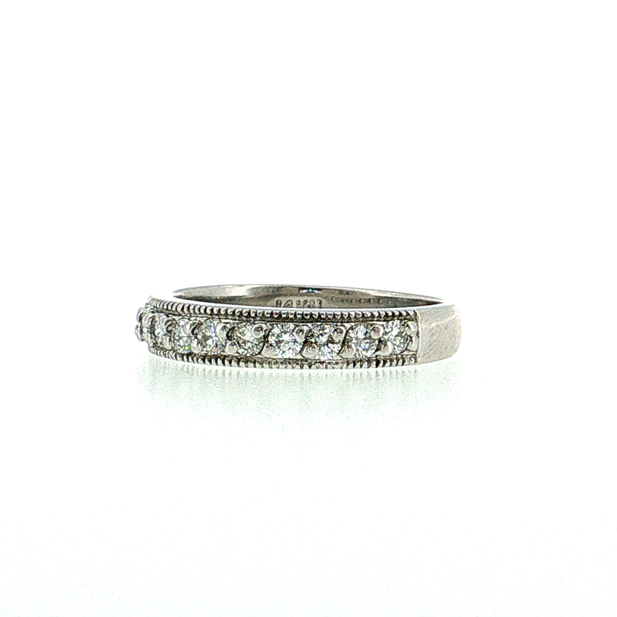 .39 Half-Eternity Diamond Wedding Band 14k White Gold