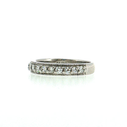 .39 Half-Eternity Diamond Wedding Band 14k White Gold