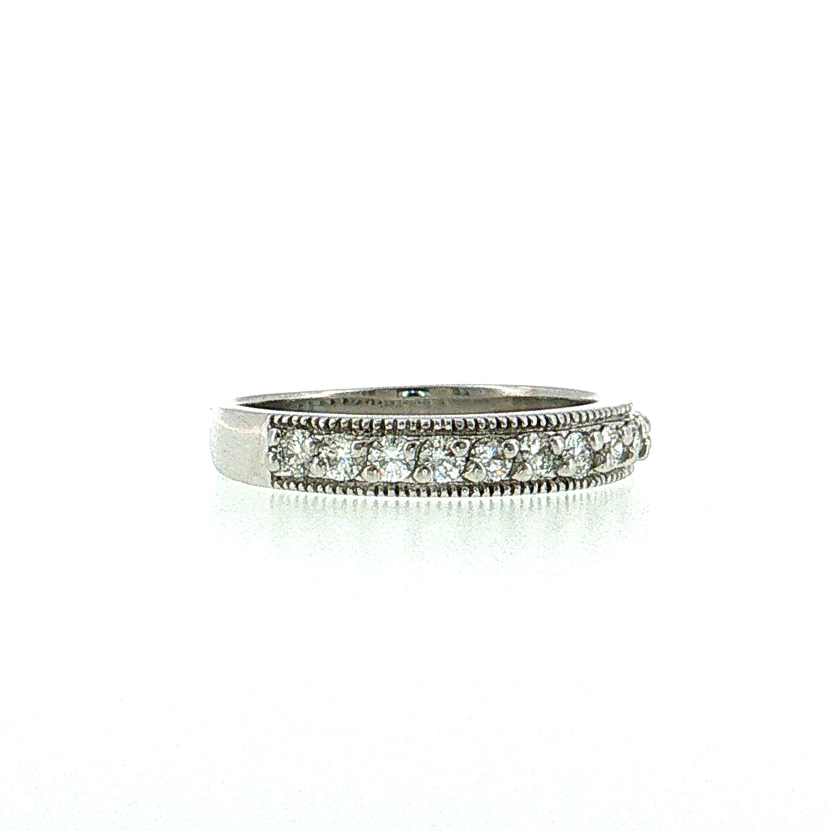 .39 Half-Eternity Diamond Wedding Band 14k White Gold