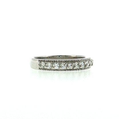 .39 Half-Eternity Diamond Wedding Band 14k White Gold