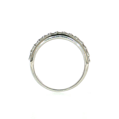 .39 Half-Eternity Diamond Wedding Band 14k White Gold
