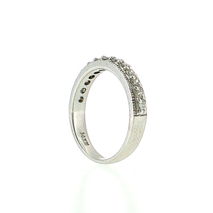 .39 Half-Eternity Diamond Wedding Band 14k White Gold