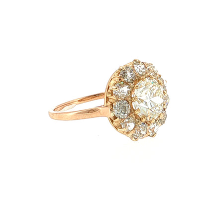 1.83 Antique Old European Diamond Engagement Ring 18k