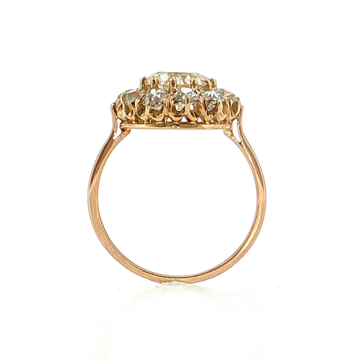 1.83 Antique Old European Diamond Engagement Ring 18k