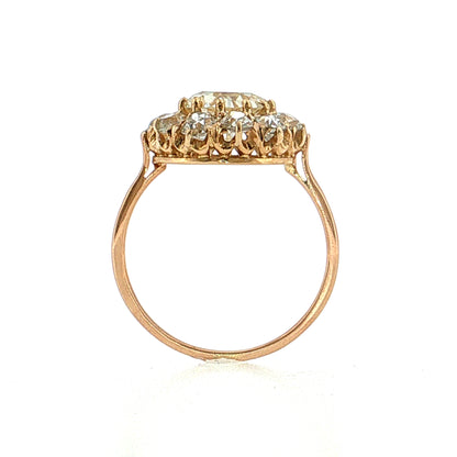 1.83 Antique Old European Diamond Engagement Ring 18k