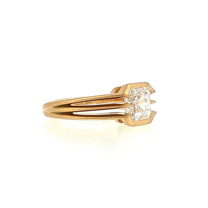 1.52 GIA Asscher Cut Diamond Engagement Ring 18k