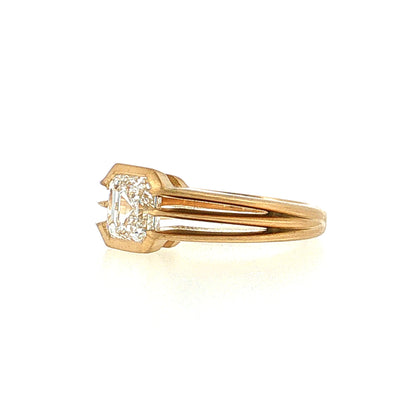 1.52 GIA Asscher Cut Diamond Engagement Ring 18k
