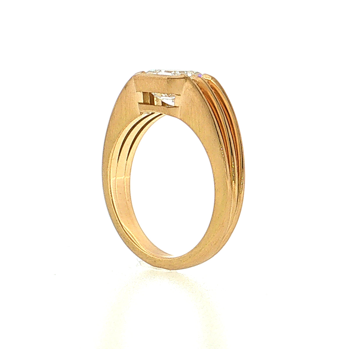 1.52 GIA Asscher Cut Diamond Engagement Ring 18k