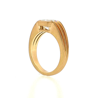 1.52 GIA Asscher Cut Diamond Engagement Ring 18k