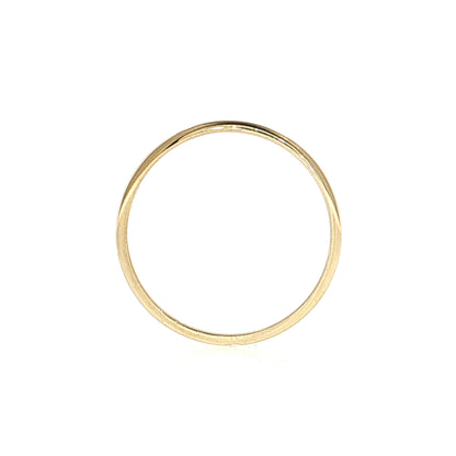 Engraved Star Pattern Wedding Band 14k Yellow Gold