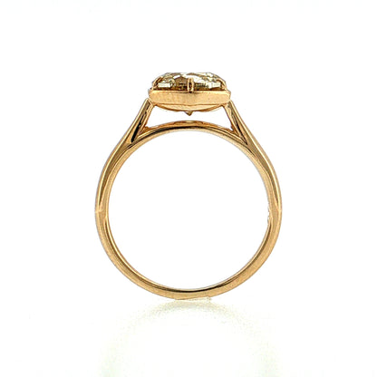 2.01 Old European Cut Diamond Engagement Ring 14k Yellow Gold