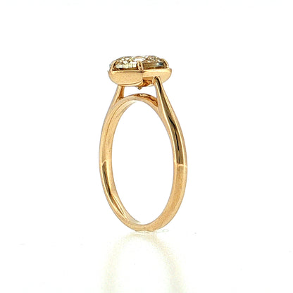 2.01 Old European Cut Diamond Engagement Ring 14k Yellow Gold