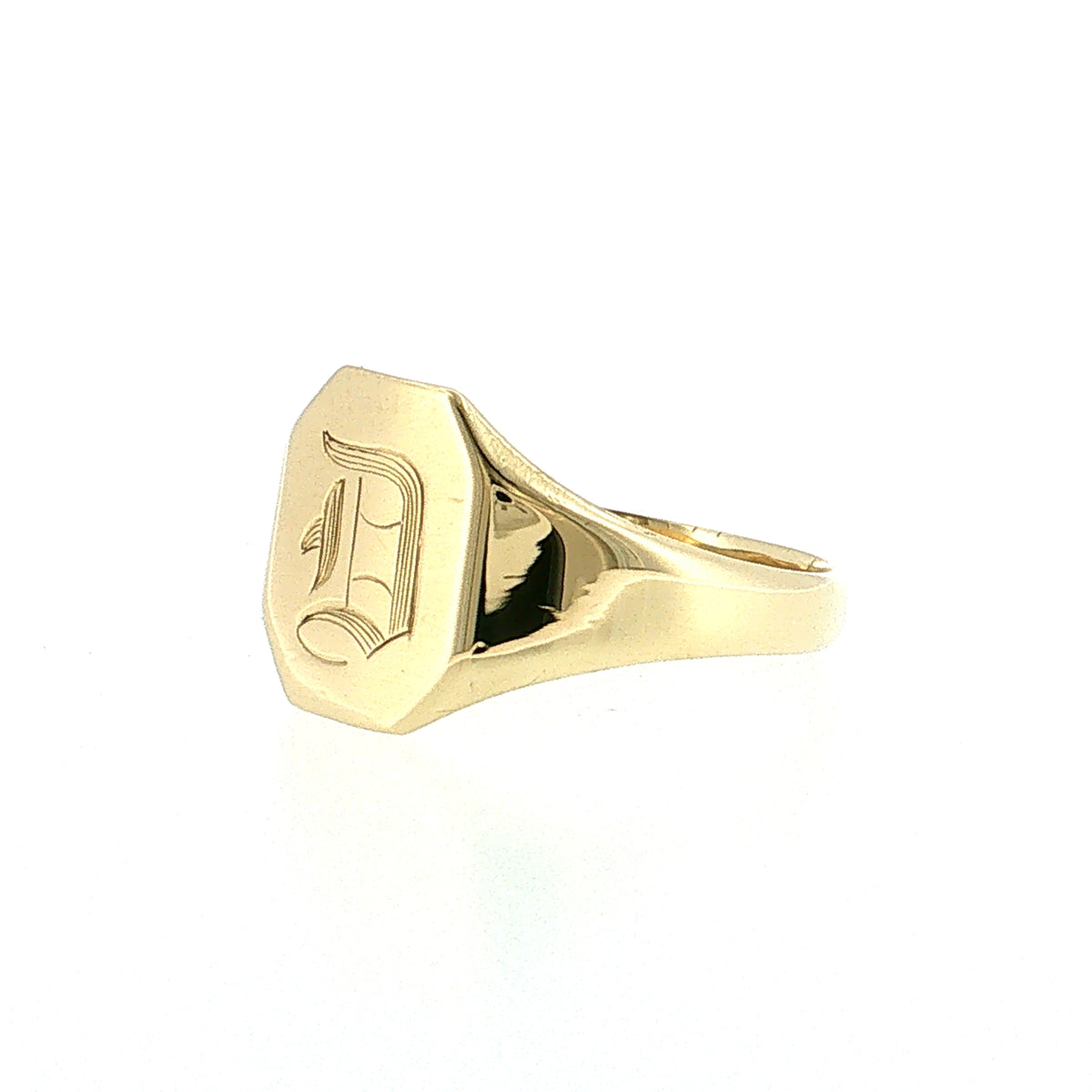 Vintage Mid-Century Men's Elongated Signet Ring 10k