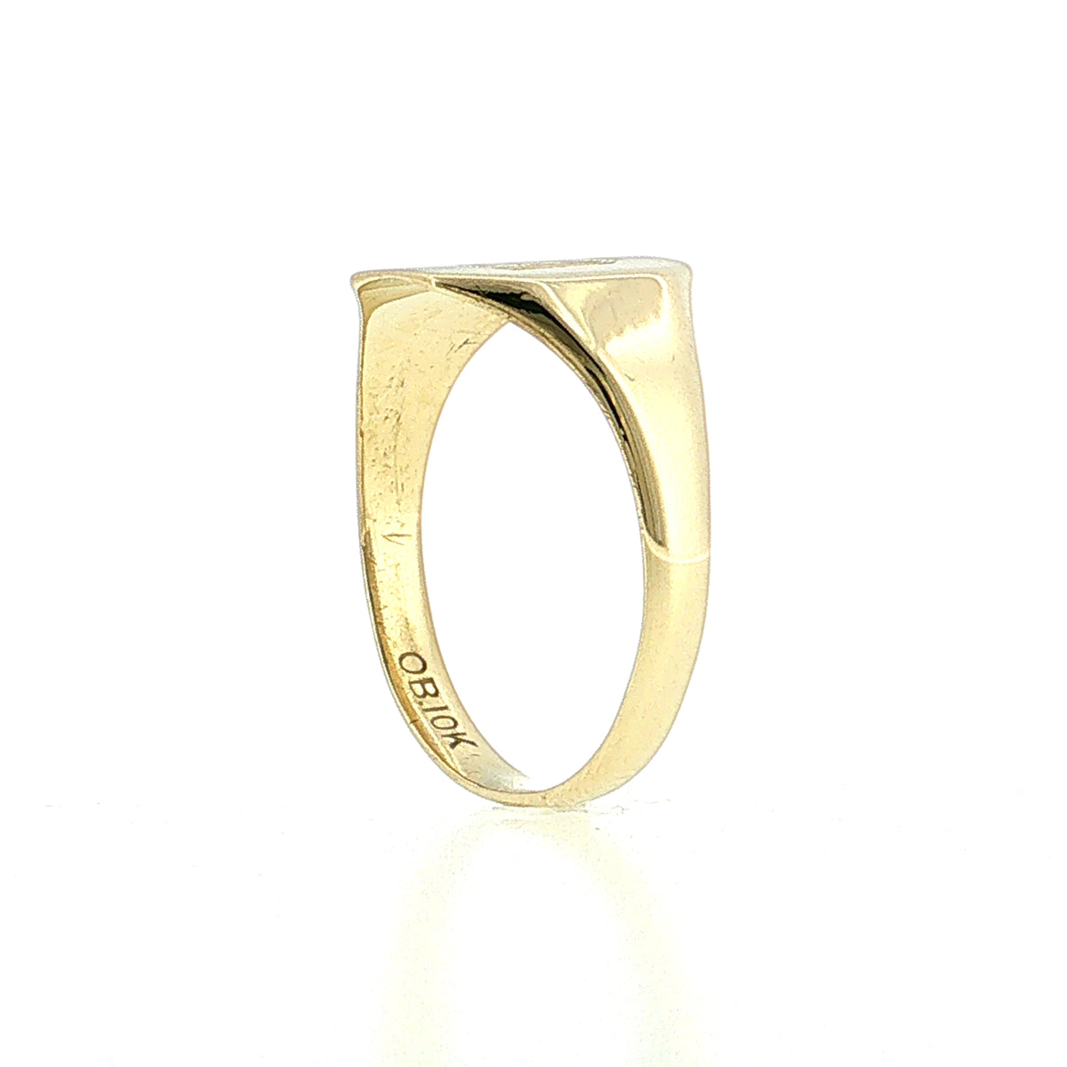 Vintage Mid-Century Men's Elongated Signet Ring 10k