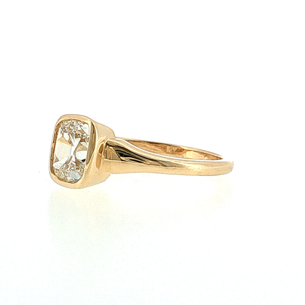 1.50 Old Mine Cushion Diamond Engagement Ring 14K