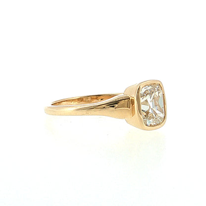 1.50 Old Mine Cushion Diamond Engagement Ring 14K