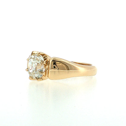 1.51 Old Mine Cushion Diamond Engagement Ring 14K