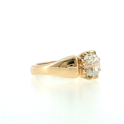 1.51 Old Mine Cushion Diamond Engagement Ring 14K