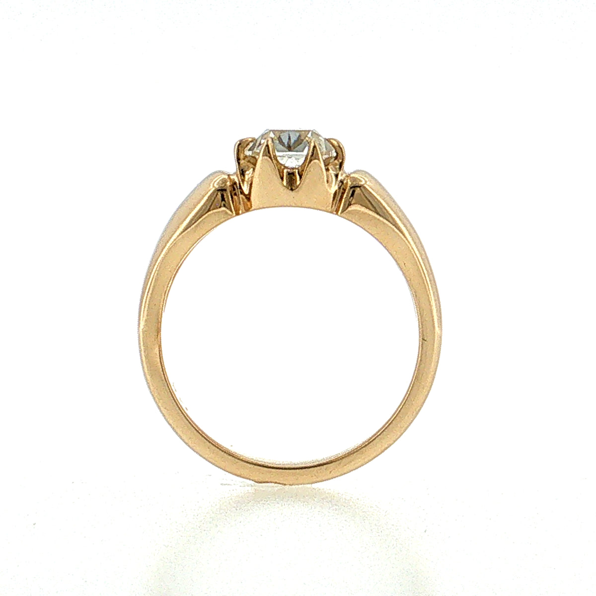 1.51 Old Mine Cushion Diamond Engagement Ring 14K