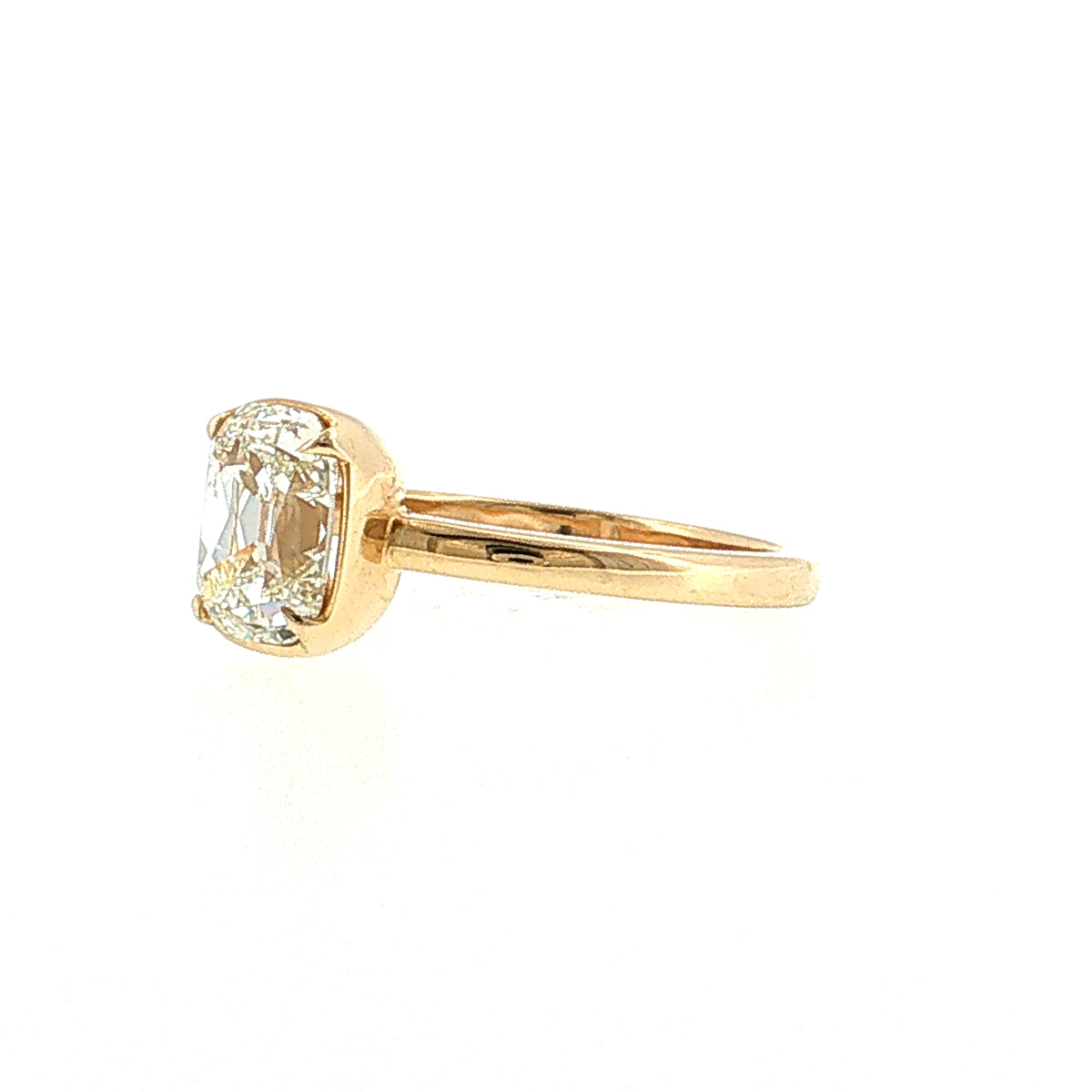 1.53 GIA Old Mine Cushion Diamond Engagement Ring 14k