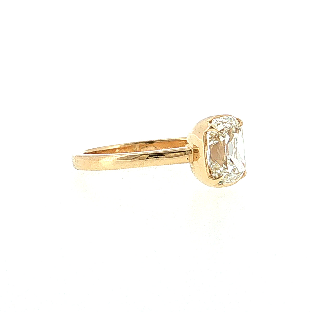 1.53 GIA Old Mine Cushion Diamond Engagement Ring 14k