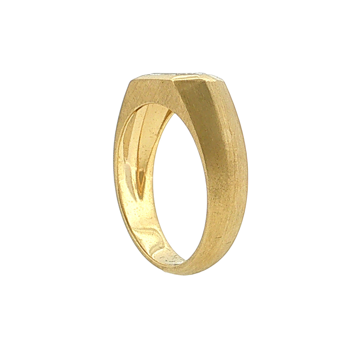 1.00 Carat Hexagon Cut Diamond Engagemnt Ring in 18k Yellow Gold