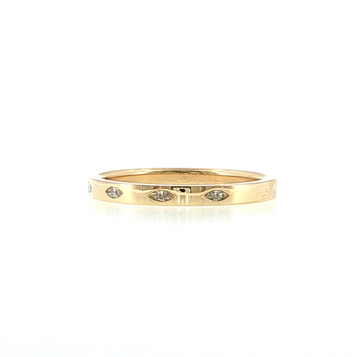 .10 Marquise Diamond Five-Stone Wedding Band 14k