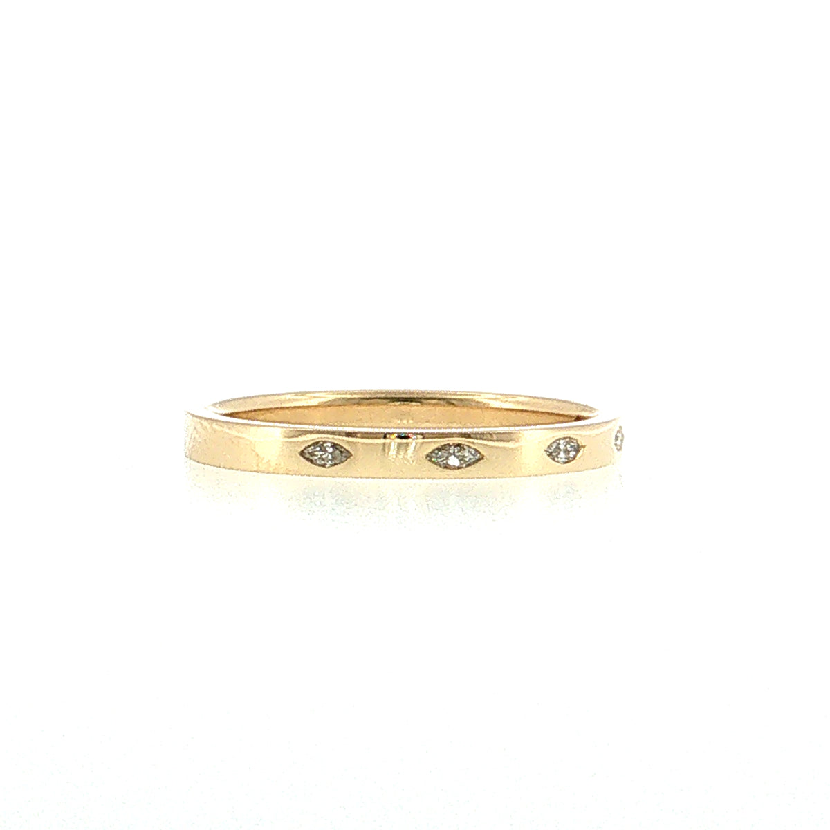 .10 Marquise Diamond Five-Stone Wedding Band 14k