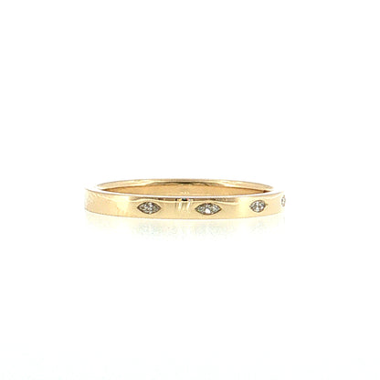 .10 Marquise Diamond Five-Stone Wedding Band 14k
