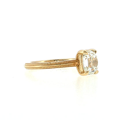 1.51 Elongated Old Mine Cushion Diamond Engagement Ring 14k