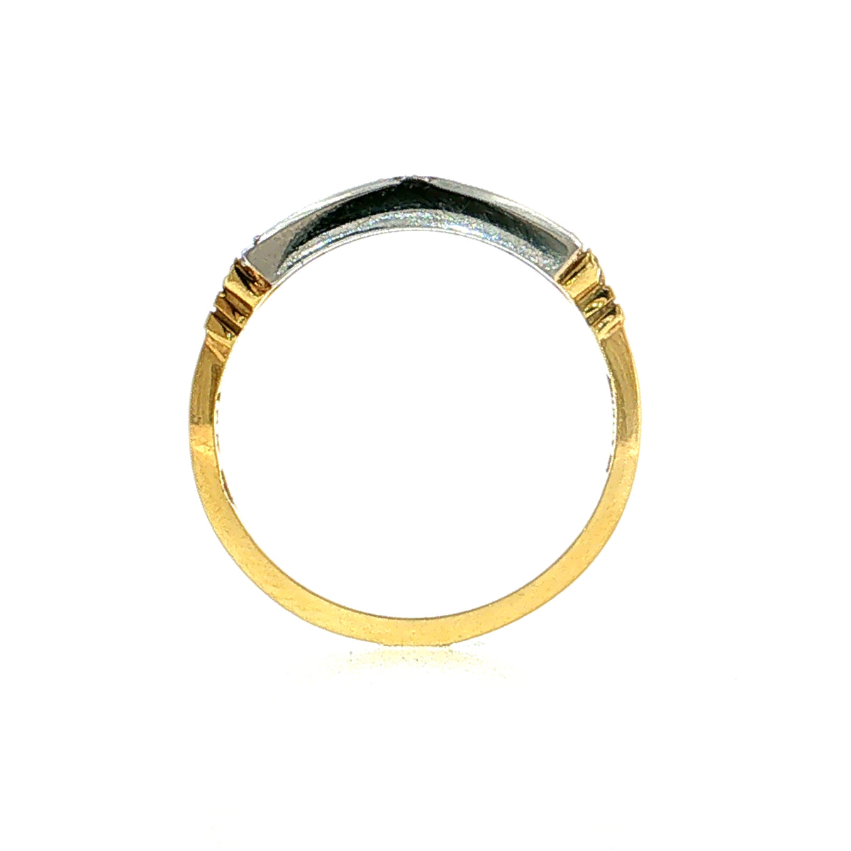 .19 Vintage Retro Diamond Wedding Band 18k & Platinum