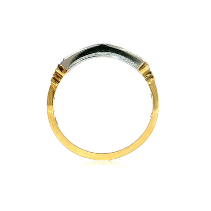 .19 Vintage Retro Diamond Wedding Band 18k & Platinum