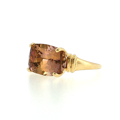 5.94 Cushion Ametrine Cocktail Ring 14k Yellow Gold