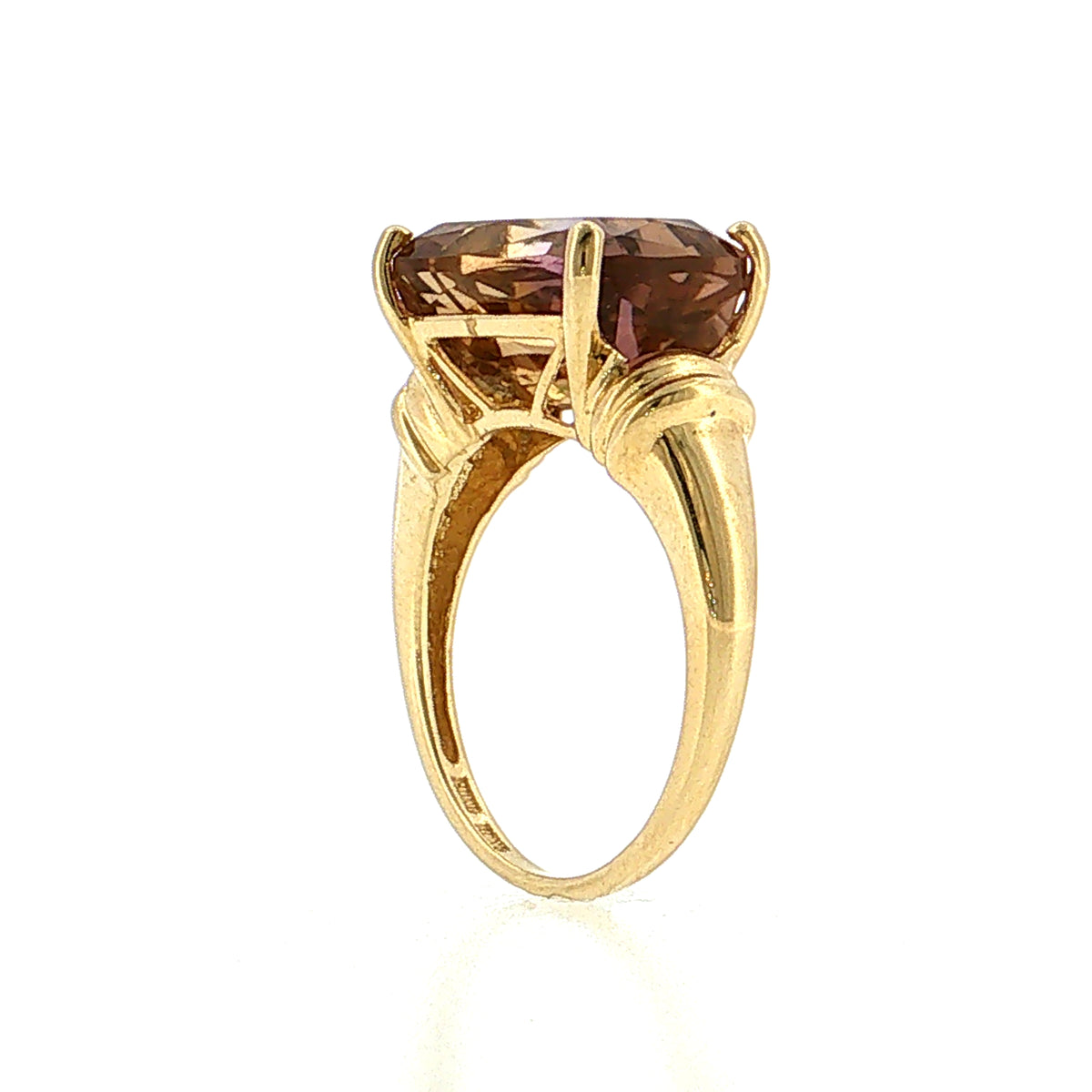 5.94 Cushion Ametrine Cocktail Ring 14k Yellow Gold
